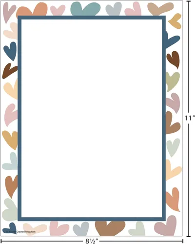 Vista 4 de Teacher Created Resources Papel de computadora Everyone is Welcome Hearts, 50 hojas