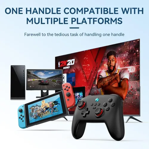 Vista 3 de SraML Switch Controller, Wireless Switch Controller for SwitchSwitch LiteSwitch OLED Controller, Extra Switch Pro Controller with Joystick Wake-up
