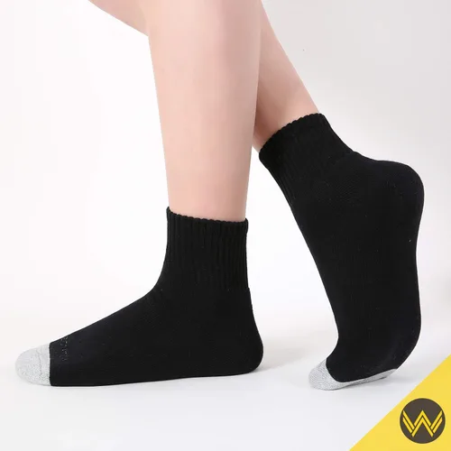 Vista 5 de WANDER - 8 pares de calcetines deportivos de algodón para hombres y mujeres, gruesos y acolchados, para correr, altura al tobillo, tallas 7-9 9-12