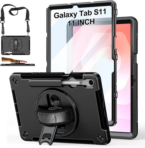 Vista 17 de Funda para Galaxy Tab S6 Lite de 10.4 pulgadas 2024/2022/2020: funda de TPU de grado militar a prueba de golpes con protector de pantalla - soporte