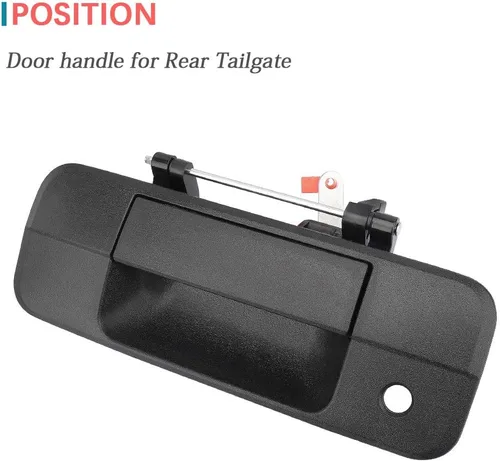 Vista 3 de IRONTEK Manija de puerta trasera exterior con textura negra para Toyota Tundra 2007-2013 Reemplaza: 69090-0C040 690900C040 81213 1PCS