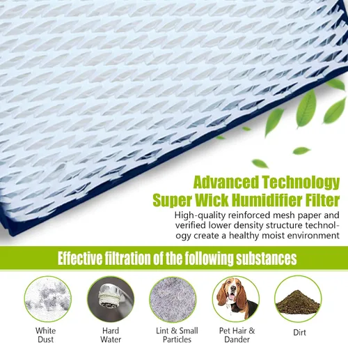 Vista 4 de 1040 Super Wick - Filtro humidificador de repuesto compatible con Aircare Essick Air 3D6100 5D6700 76D100 CM330ABLK CM330AWHT CM330DBLK CM330DWHT