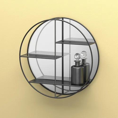 Vista 2 de Gatco 1883 - Espejo decorativo para estantes, 28.13 pulgadas, negro mate