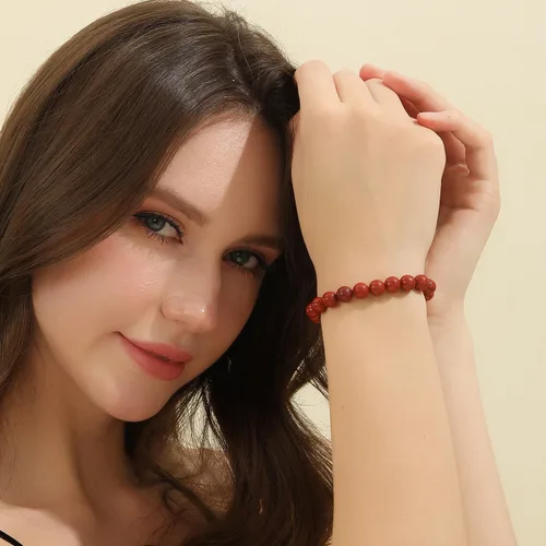 Vista 115 de Crystal Vibe Pulseras de cuentas de 0.315 in para mujeres y hombres, pulseras de cristal con piedras preciosas naturales, tamaño elástico ajustable