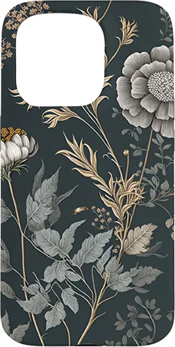 Vista 14 de Cute Flowers Vintage Botanical Floral Illustration Case for iPhone 17