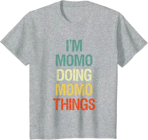 Vista 52 de I'M Momo Doing Momo Things - Camiseta de regalo con nombre personalizado, Negro, S