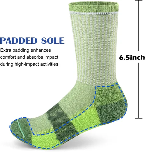 Vista 3 de Gonii Calcetines deportivos para mujer, 5 pares, para senderismo, correr, con cojín grueso