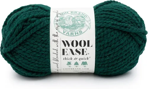 Vista 104 de Lion Brand Yarn - Ovillo de lana Wool-Ease Thick & Quick color fuerza aérea