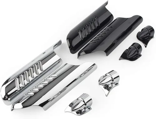 Vista 4 de Zhisheng Deflectores inferiores de pierna protectores de horquilla delantera modificación ligera para Harley Touring FLHT FLHR FLHX FLTR, Ultra