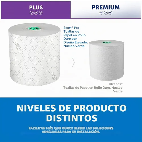 Vista 6 de Scott Professional Toallas de papel duro de alta capacidad, a granel (25700), enrolladas duras, diseño elevado, bolsillos de absorción, blanco