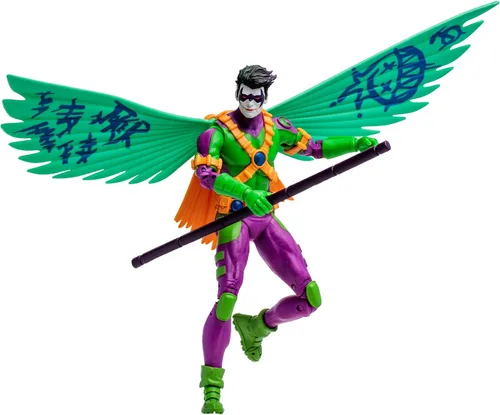 Vista 5 de McFarlane Toys - DC Multiverse Red Robin (Jokerized) Gold Label, figura de acción de 7 pulgadas