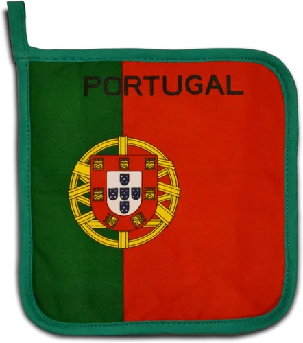 Vista 4 de Portugal Bandera Cocina y Barbacoa Set w/Delantal, Guante de Horno y Olla Portugués, Verde, rojo, amarillo., Talla única