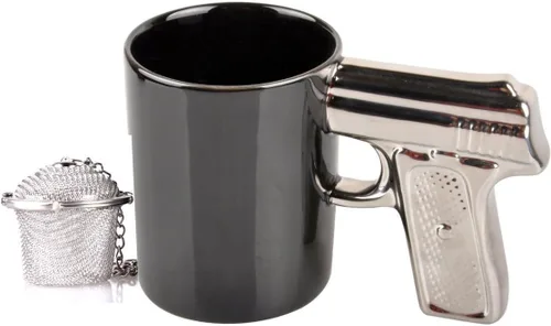 Vista 10 de UCEC Taza de café de cerámica inspirada en la pistola, regalo perfecto para hombres, idea de regalo única para el día del padre, taza de café