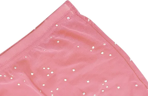 Vista 5 de Pantalones brillantes de malla transparente para mujer, acampanados, de cintura alta, acampanados, para fiestas y festivales de baile