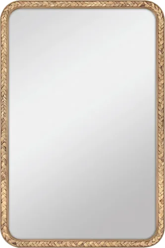 Vista 41 de MCS Simplicity - Espejo de pared grande de 21.5x25.5 pulgadas, espejo negro con detalle biselado, espejo para colgar en pared vertical u horizontal