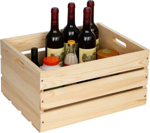 Vista 7 de Cajas de almacenamiento extra grandes de madera de pino, cajas de almacenamiento para discos de vinilo, las cajas de almacenamiento están hechas