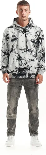 Vista 6 de KLIEGOU Mens Tie-Dye printed Pullover Hooded Sweatshirt