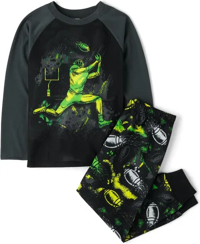 Vista 17 de The Children's Place - Conjunto de pijama de dos piezas con camisa de manga larga y pantalones para niño Manojo de desayuno