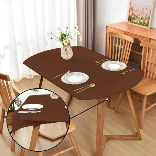 Vista 10 de Mantel ajustado blanco con elástico para mesas plegables de 48x48 pulgadas, manteles lavables y elásticos de elastano para mesas de cartas, manteles