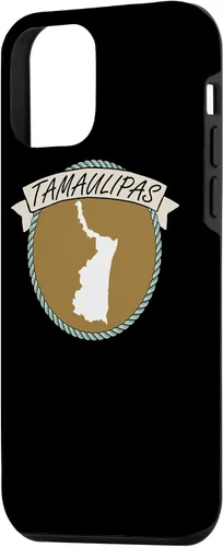 Vista 2 de Funda para iPhone 12 Mini Camiseta de Mapa de Tamaulipas Patrimonio Mexicano