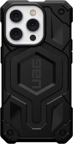 Vista 3 de Urban Armor Gear UAG Diseñado para iPhone 14 Pro Funda negra 6.1" Monarch Pro Imán incorporado Compatible con carga MagSafe Funda protectora Monarch