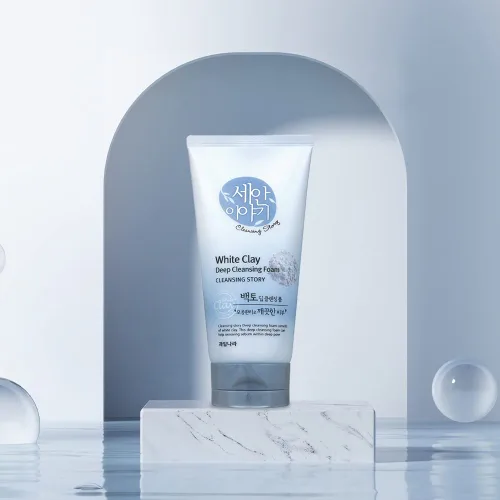 Vista 3 de Kwailnara Cleansing Story - Limpieza de espuma profunda facial natural, arcilla blanca