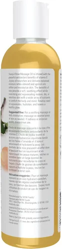 Vista 2 de NOW Solutions, Aceite de masaje de rosa tranquila, hidratante corporal, 8 onzas líquidas