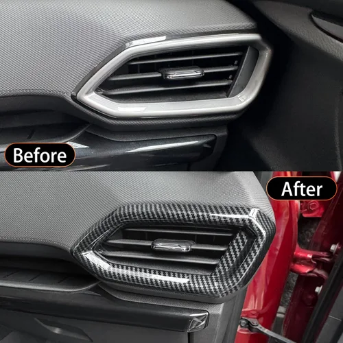 Vista 4 de YOUTOOCAR Cubiertas de salida de aire compatibles con accesorios Chevy Trailblazer 2020-2024 (patrón de fibra de carbono)