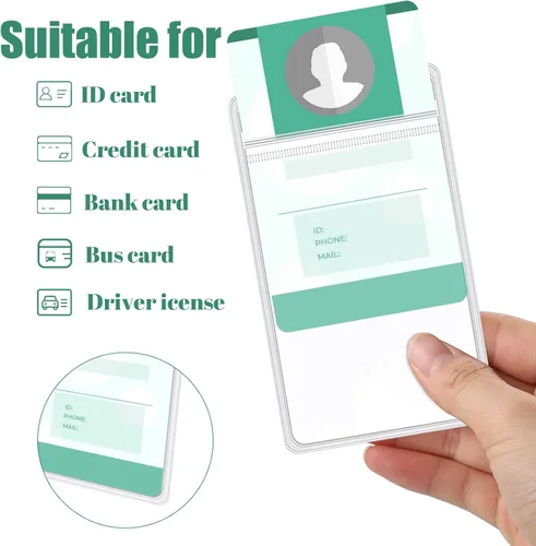 Vista 3 de Paquete de 50 portatarjetas verticales para tarjetas de identificación