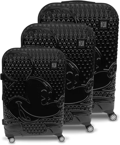 Vista 18 de FUL Mickey Mouse Disney - Juego de maletas para niños, color negro