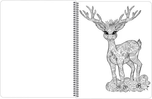 Vista 9 de Libro para colorear de Navidad para adultos (encuadernado lateralmente)