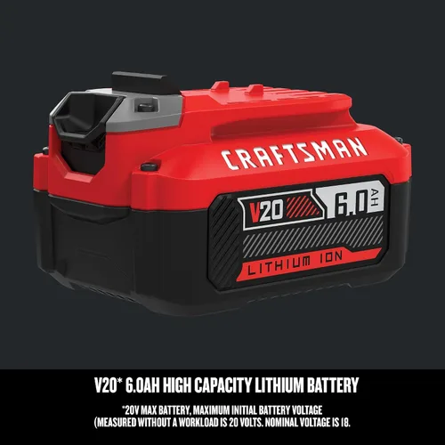 Vista 6 de Batería de herramienta eléctrica de iones de litio CRAFTSMAN V20 6Ah (CMCB206)
