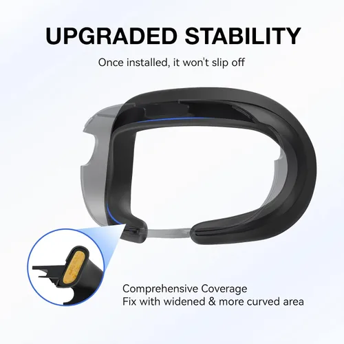 Vista 4 de VR Silicone Face Pad Cover for Meta Quest 3 Original Headset Accessories, VR Face Cushion Pad Mask for Oculus Quest 3 Headset Face Pad (Black)