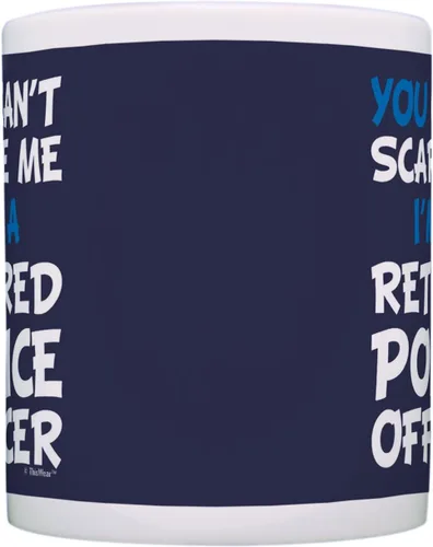 Vista 4 de ThisWear Regalo de jubilación Can't Scare Me I'm a Retired Police Officer Funny Cop Gift Taza de café de cerámica de 11 oz con asa