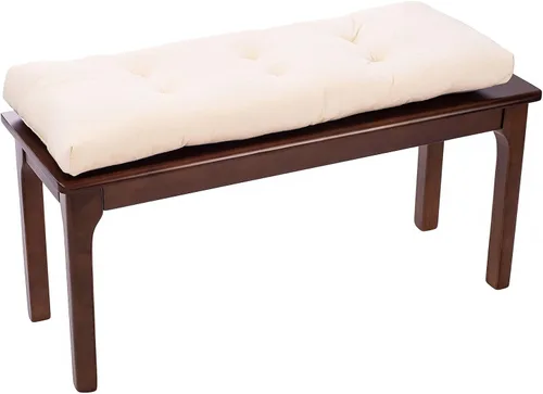 Vista 3 de Cojín de Banco, Cojines de Banco Acolchados Antideslizantes para Columpio, Almacenamiento de Zapatos, Asiento de Ventana (36x14 pulgadas, Beige) 1
