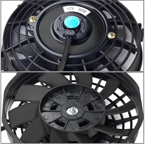 Vista 2 de Ventilador de enfriamiento del radiador eléctrico universal de 7 pulgadas con kit de montaje de 12V 800 CFM