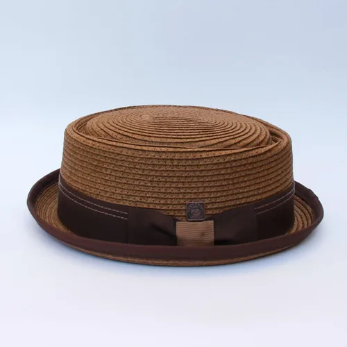 Vista 2 de DASMARCA Sombrero de cerdo retro de paja de papel de verano para hombre