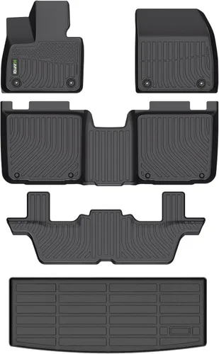 Vista 46 de HAFIDI® Juego de alfombrillas y forro de carga para Kia EV9 2024 2025 2026 (no apto para sillas de relajación), protección para todo tipo de clima