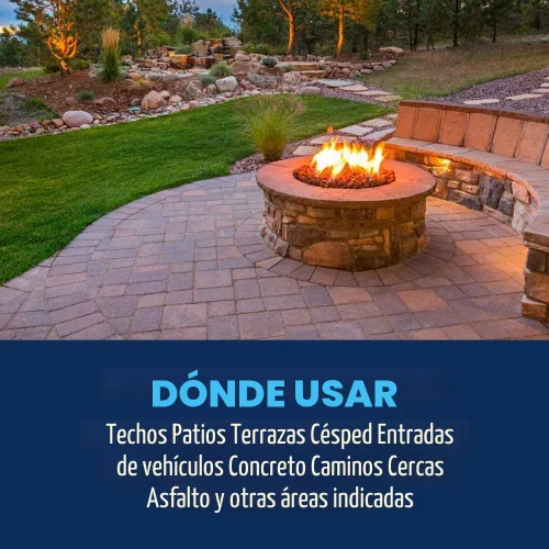 Vista 3 de BioAdvanced 2-en-1 asesino de musgo y algas para céspedes, techos, patios, cubiertas, asesino de musgo para techos, limpiador de cubiertas