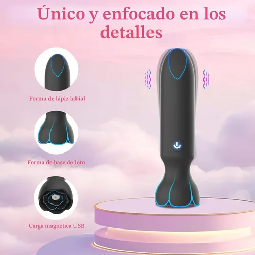 Vista 4 de Mini vibrador bala juguetes sexuales para adultos - Juguetes sexuales femeninos controlados por aplicación con 9 modos de vibración, lápiz labial
