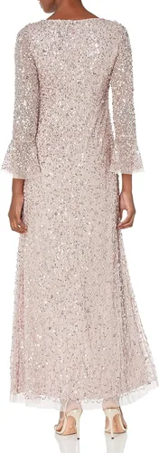 Vista 2 de Adrianna Papell Vestido largo con cuentas para mujer