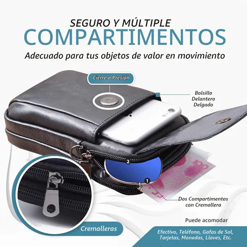 Vista 3 de Funda de cuero Hengwin para teléfono se ajusta para iPhone 16 Pro Max 15 Plus 14 Pro Max 13 Pro Max 12 Pro Max Samsung Galaxy S24 Ultra S23 Ultra