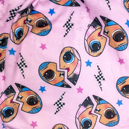Vista 4 de L.O.L. Surprise! OMG Bata con pantuflas, LOL OMG Conjunto de pijama para niñas, talla 45 a 1012