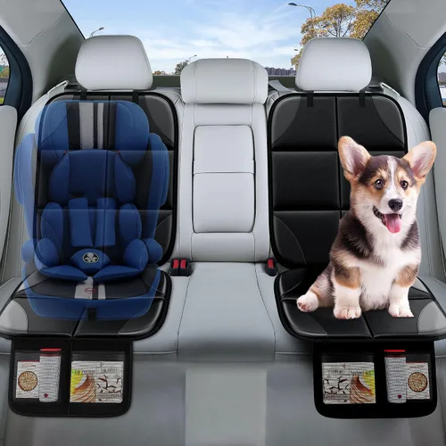 Vista 4 de Protector de Asiento de Auto MHO+All 2 Pack para Asientos de Niños y Bebés - Gran Protector de Asiento de Auto con Tela 600D Impermeable y 2