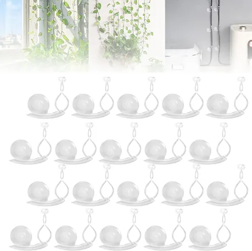 Vista 16 de Clips de pared para escalada de plantas, clips de soporte para plantas 2025, clips de jardín reutilizables, clips de soporte para plantas