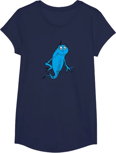 Vista 31 de Dr. Seuss Blue Fish Character - Camiseta con licencia oficial Negro