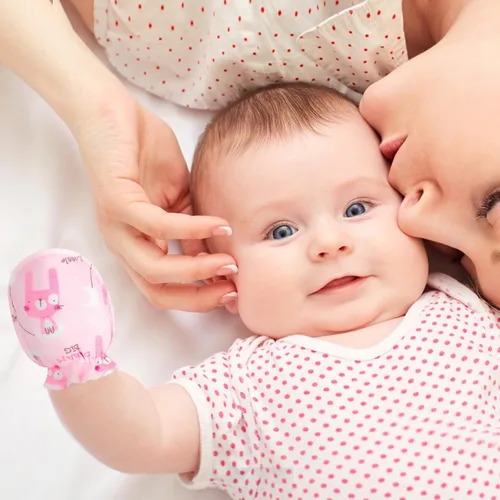 Vista 7 de ONESING 32 pares de guantes de bebé sin arañazos de 0 a 6 meses, guantes esenciales para bebés recién nacidos, niños y niñas
