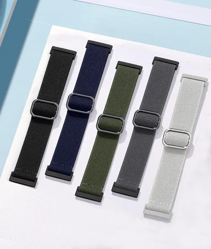Vista 5 de Paquete de 10 correas para Fitbit Versa 3/Fitbit Versa 4 Band/Fitbit Sense bandas para hombres y mujeres, correa elástica ajustable de nailon