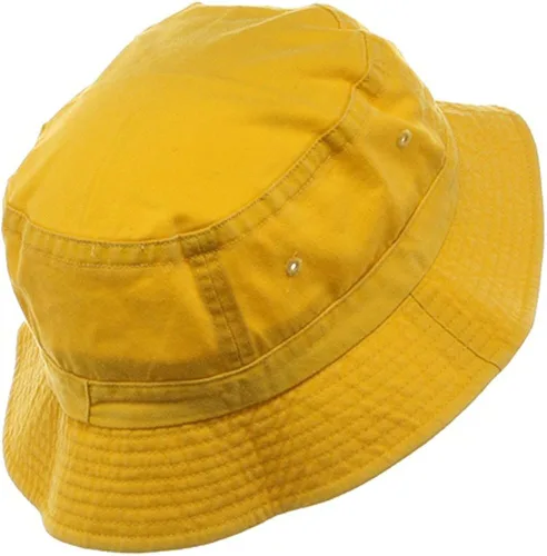Vista 3 de Sombrero de cubo teñido pigmentado, rojo, Amarillo, talla única