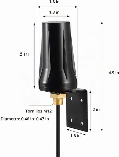 Vista 2 de Antena celular 4G LTE SMA/TS9 compatible con Netgear Nighthawk M1 MR1100 LB1120 LM1200 Verizon Jetpack MiFi AirCard AT&T T-Mobile Hotspot Sprint 4G